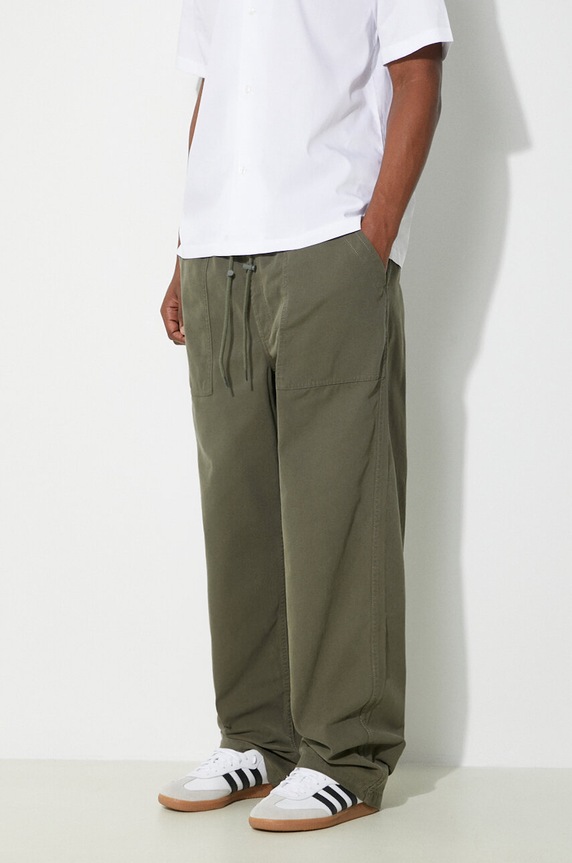 Vans spodnie bawełniane Premium Standards Easy Trouser LX zielony VN000GZ2KCZ1