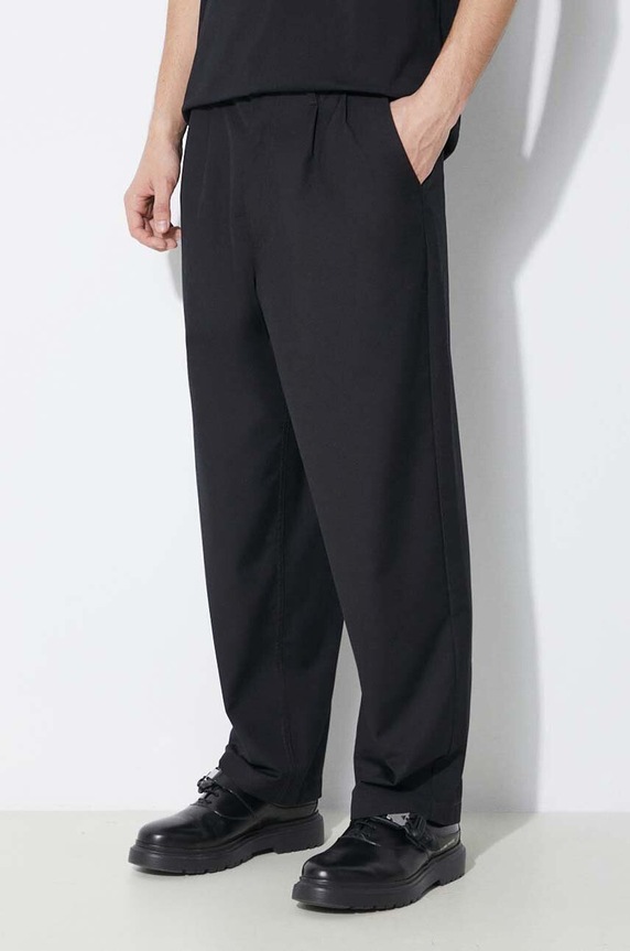 Vans trousers Premium Standards Pleat Front Pant LX fabric black VN000GVYBLK1