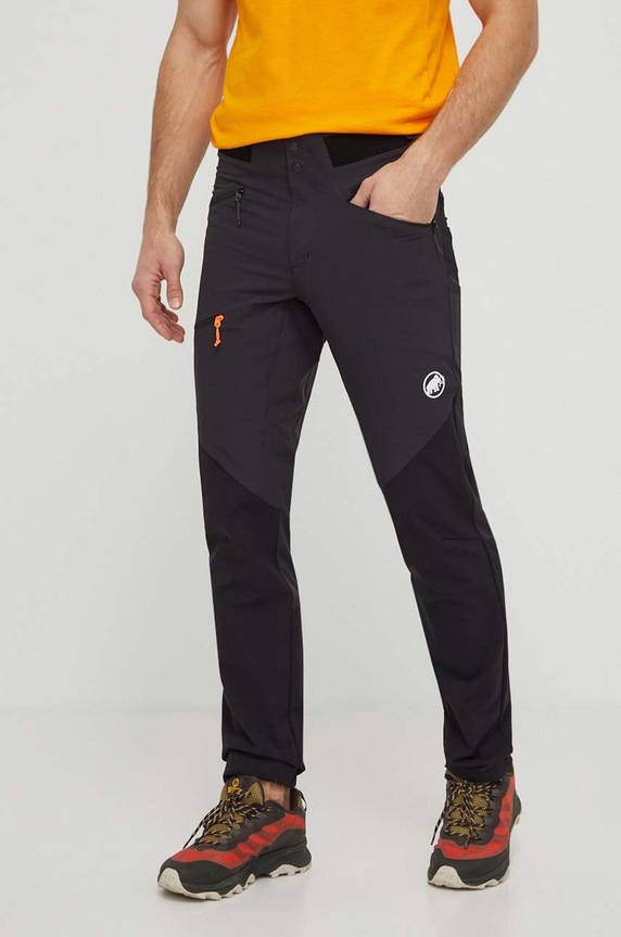 Mammut spodnie outdoorowe Courmayeur tkanina czarny 1021.00620