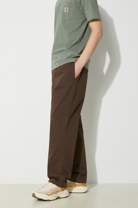 ICECREAM spodnie bawełniane Skate Pant brązowy IC24109
