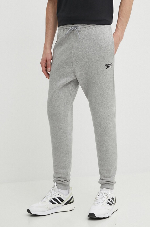 Reebok spodnie dresowe Identity dzianina szary 100202848