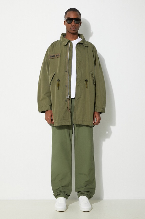 Engineered Garments cotton trousers Fatigue Pant OR299.CT010 green SS24