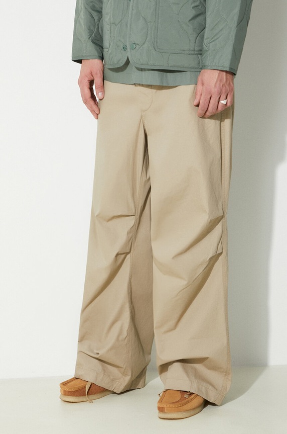 Pamučne hlače Engineered Garments Over Pant bež OR343.ZT154
