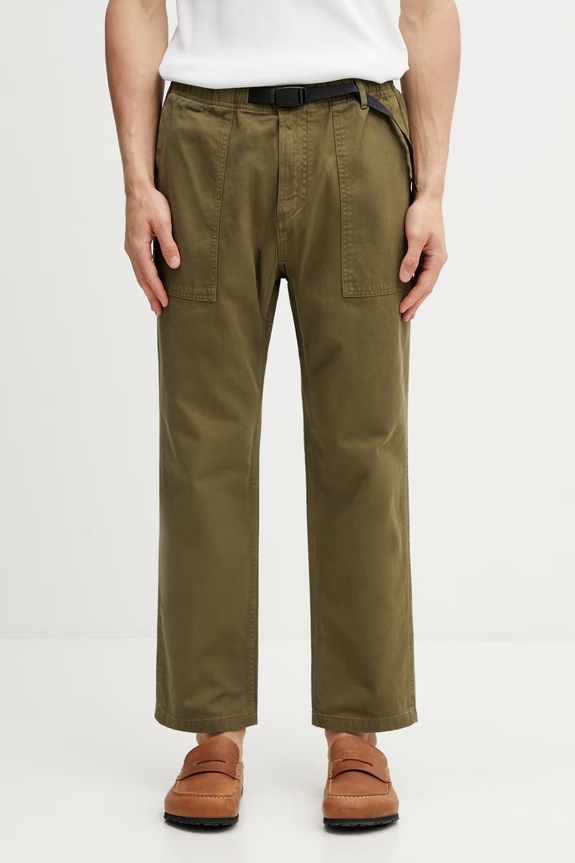 Gramicci pantaloni bumbac pentru bărbați uni verde G114.OGT
