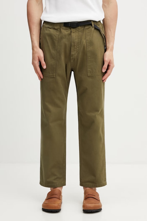 Gramicci pantaloni bumbac pentru bărbați uni verde G114.OGT
