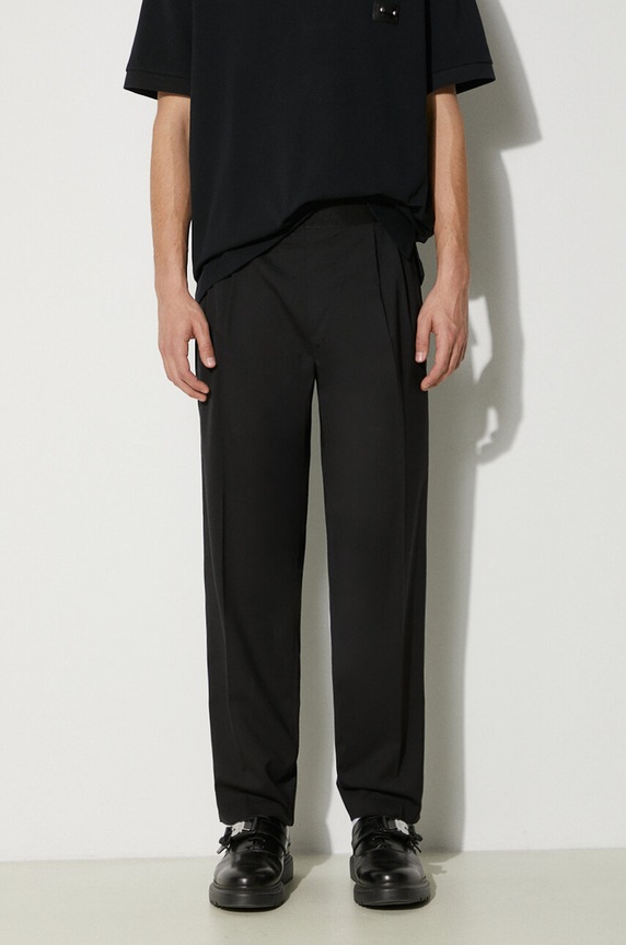 Neil Barrett pantaloni din lana negru MY30151A.Y000.001N