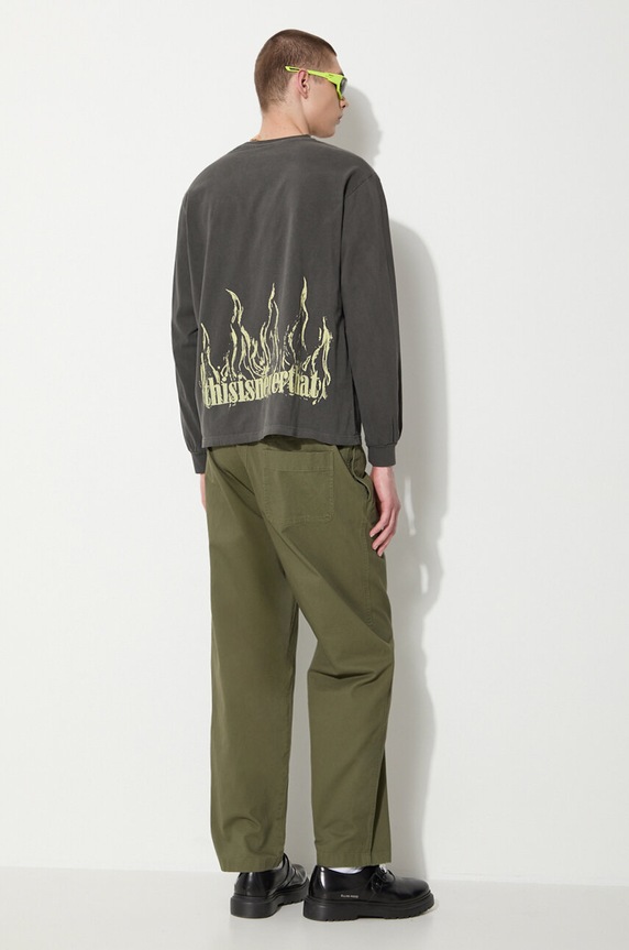 thisisneverthat spodnie Easy Pant TN240WPACP01 zielony SS24