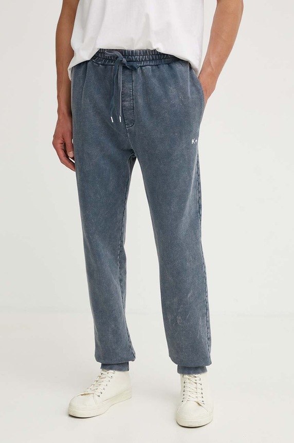 Pamučni donji dio trenirke K+LUSHA pletivo plava KLGIAPETTJ008PX