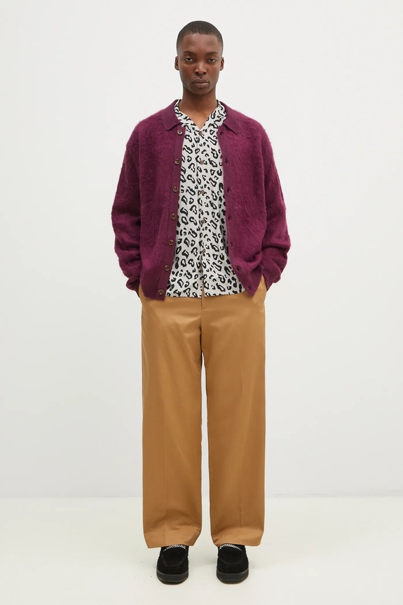 Bavlněné kalhoty Maison Kitsuné Relaxed Chino MM01106WW0078 béžová
