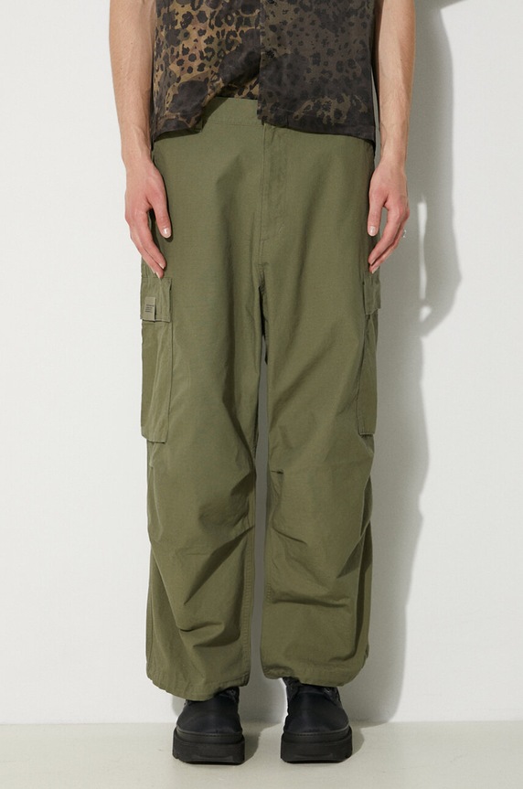 NEIGHBORHOOD cotton trousers Wide Cargo Pants green 241YTNH.PTM06