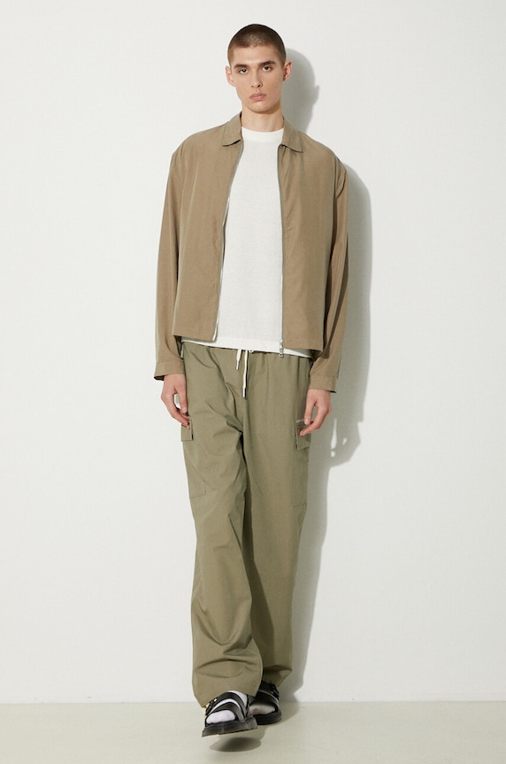 MKI MIYUKI ZOKU cotton trousers Ripstop Cargo Trousers RIPSTOP.CARGO.TROUSERS green SS24