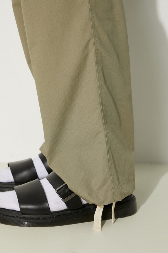MKI MIYUKI ZOKU cotton trousers Ripstop Cargo Trousers RIPSTOP.CARGO.TROUSERS green