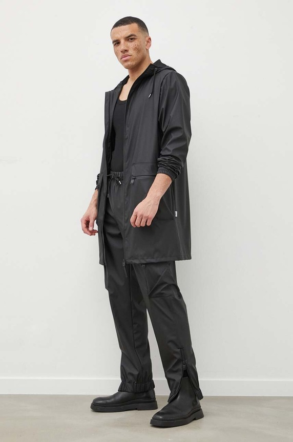 Rains melegítőnadrág 18850 Pants 18850.01 fekete AW24
