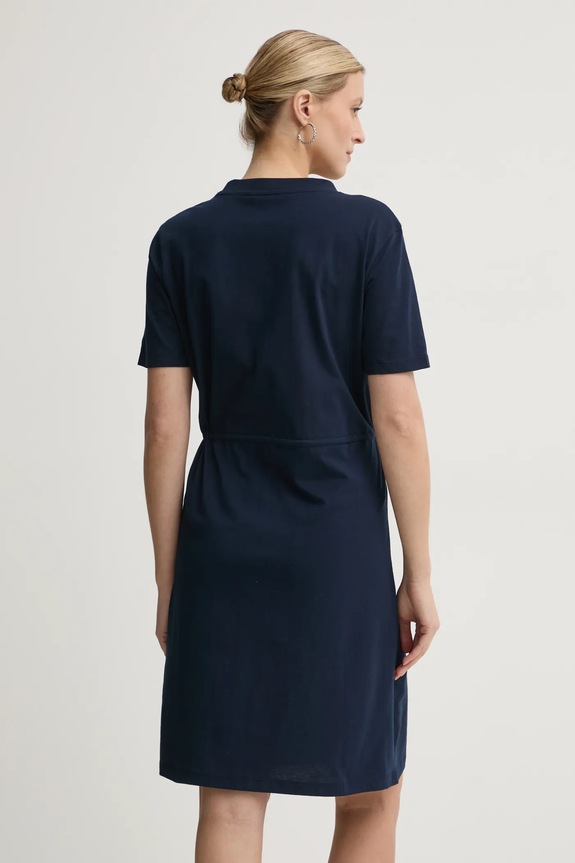 Bavlnené šaty Tommy Hilfiger WW0WW40734 tmavomodrá AW24