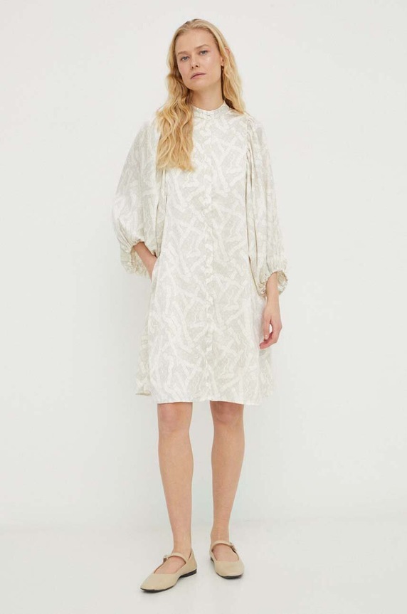 Bruuns Bazaar sukienka BBW3646 beżowy SS24
