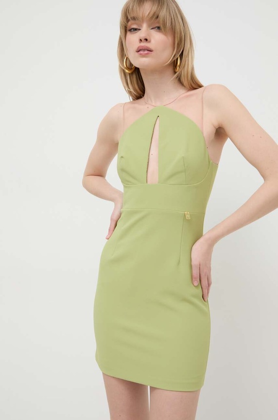 Elisabetta Franchi sukienka z elastanem zielony AB51441E2