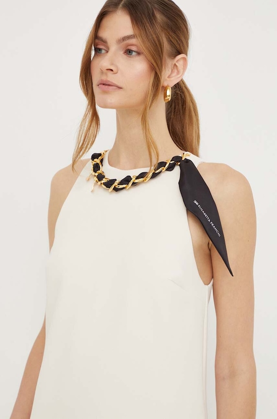 Elisabetta Franchi sukienka beżowy AB57341E2