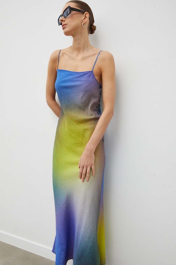 Samsoe Samsoe rochie multicolor F23400073