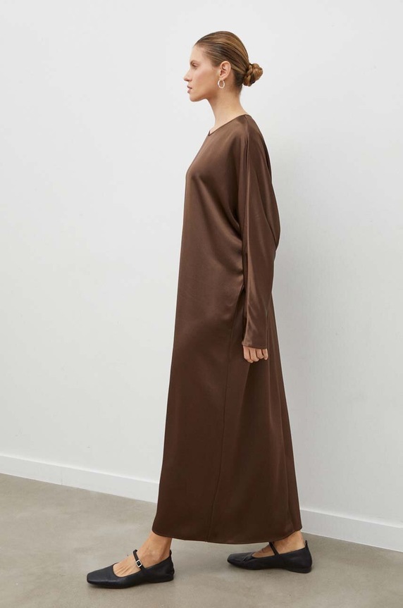 By Malene Birger sukienka tkanina brązowy Q71625022