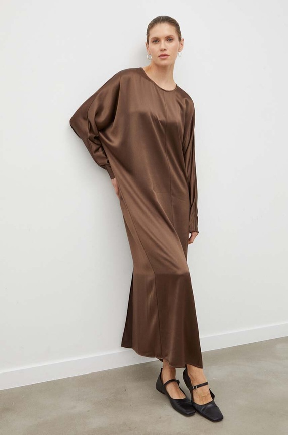 By Malene Birger sukienka brązowy Q71625022