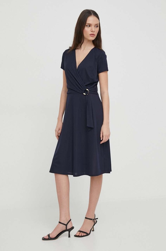 Lauren Ralph Lauren sukienka z elastanem granatowy 250868161