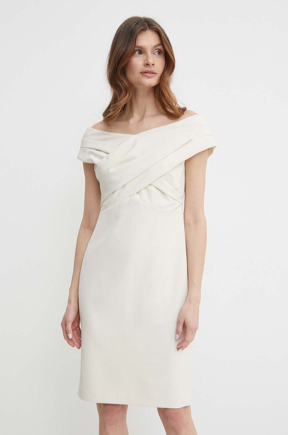 Haljina Lauren Ralph Lauren bez uzorka bež 253936390
