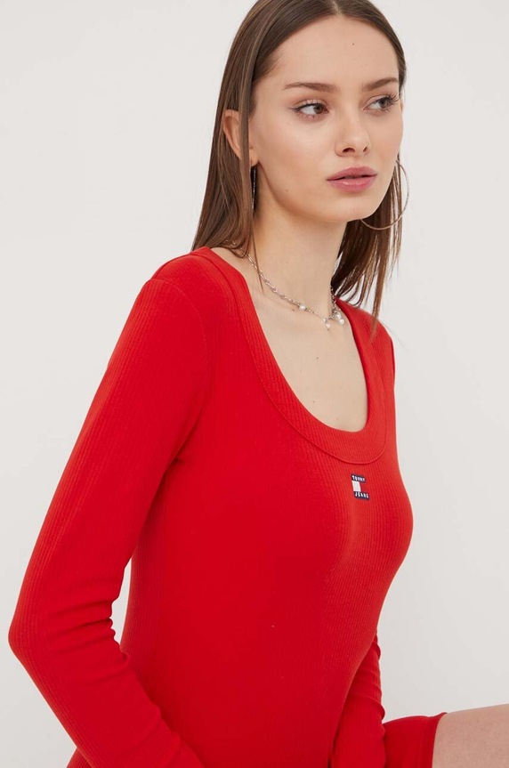 Šaty Tommy Jeans červená DW0DW17424