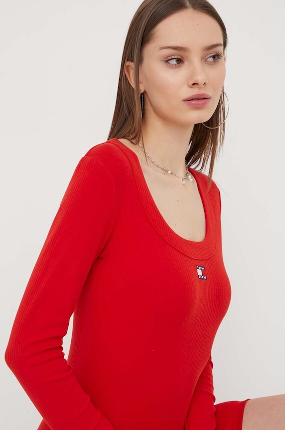 Šaty Tommy Jeans červená DW0DW17424