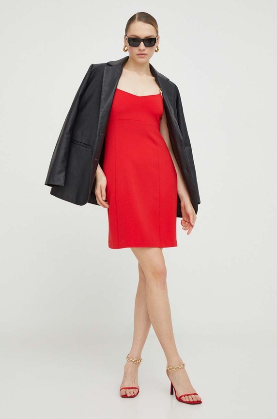 Φόρεμα MICHAEL Michael Kors casual κόκκινο MR48264ENX