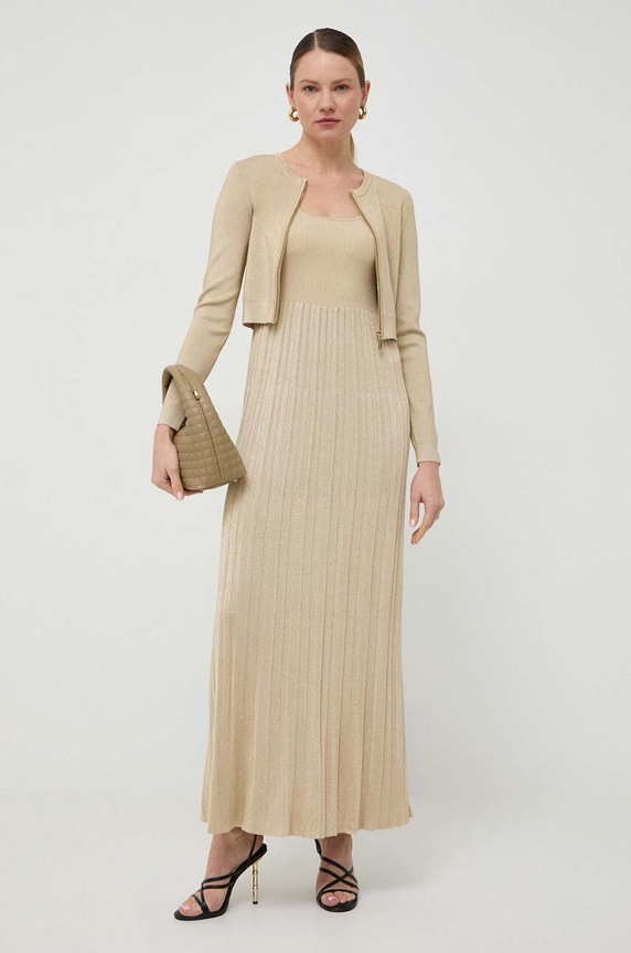 MICHAEL Michael Kors sukienka MR4822IAFB złoty SS24