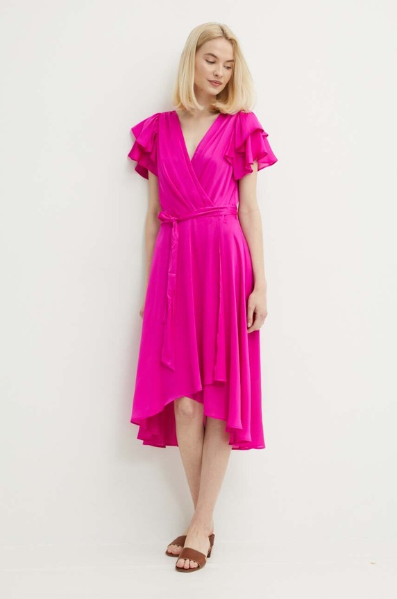 Dkny sukienka DD4AQ571 różowy