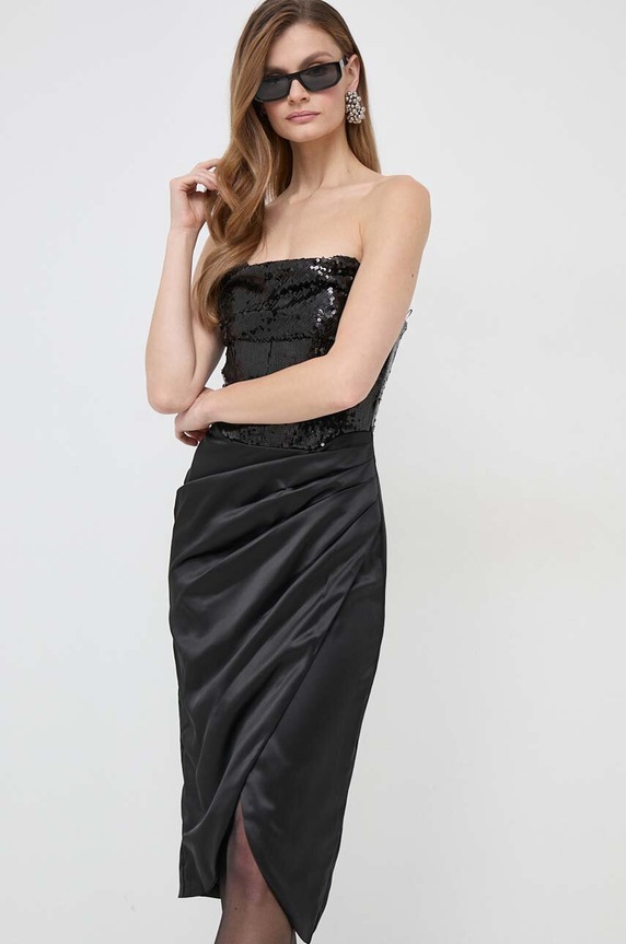 Bardot sukienka JAMILA koktajl czarny 58973DB.BLACK