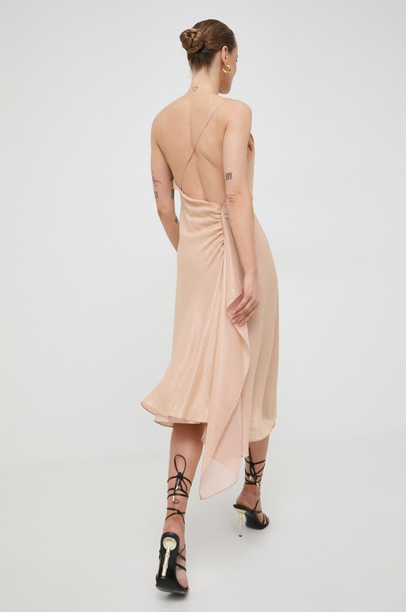 Odzież Victoria Beckham sukienka 1124WDR005220A pomarańczowy