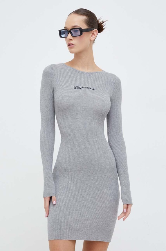 Ruházat Karl Lagerfeld Jeans pamut ruha 240J1310 szürke