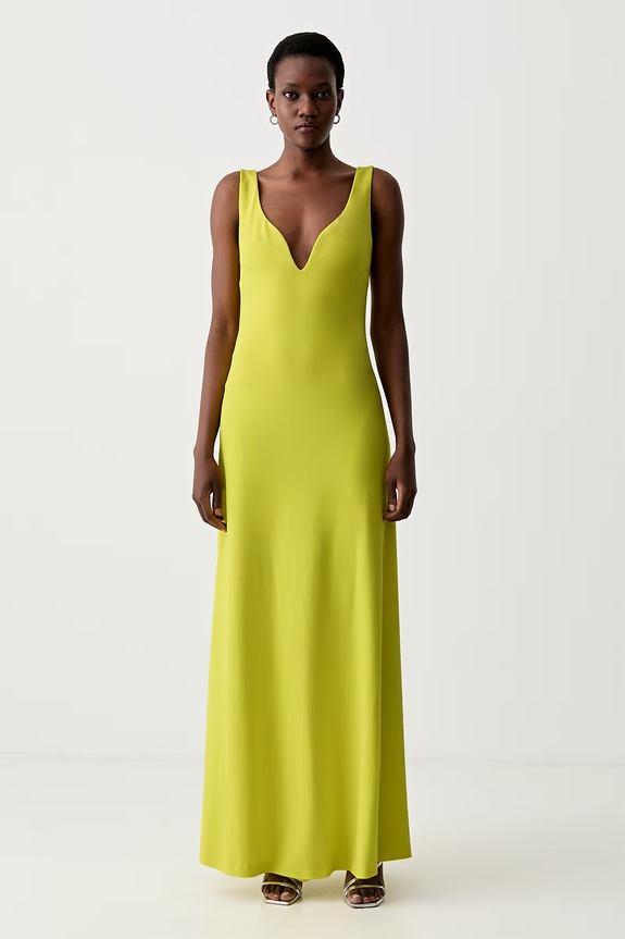 Luisa Spagnoli sukienka RUNWAY COLLECTION z elastanem żółty 541117