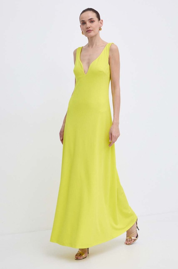 Odzież Luisa Spagnoli sukienka RUNWAY COLLECTION 541117 żółty