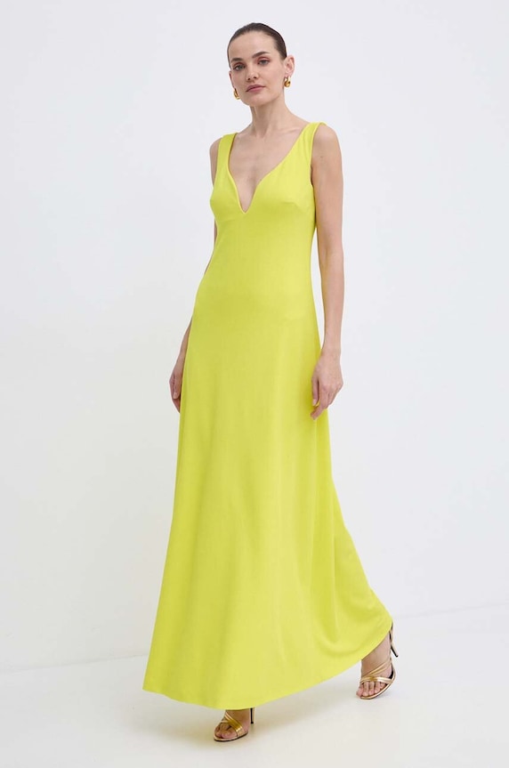 Odzież Luisa Spagnoli sukienka RUNWAY COLLECTION 541117 żółty