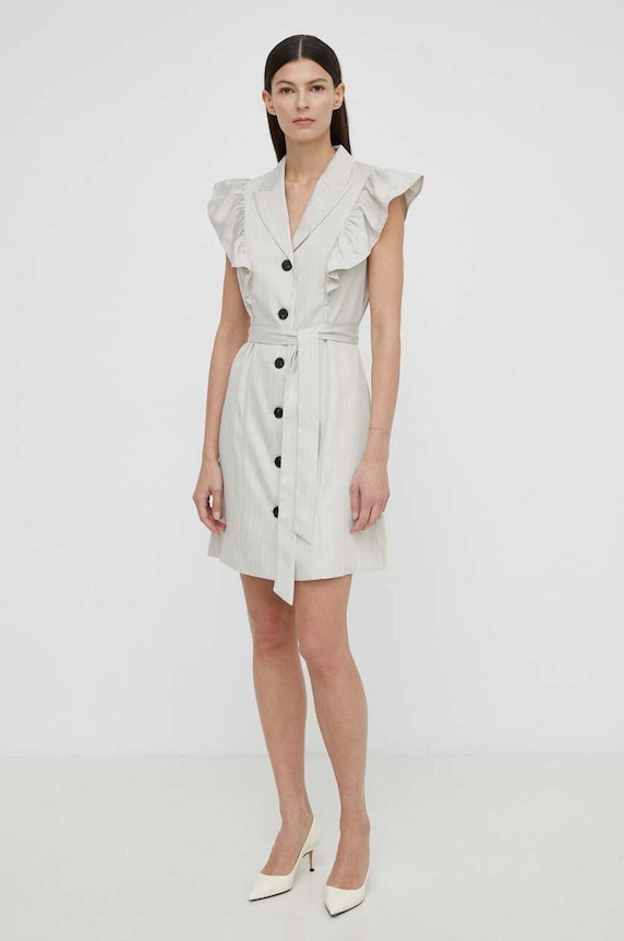 Šaty Bruuns Bazaar PinBBMikala dress BBW3831 šedá SS24