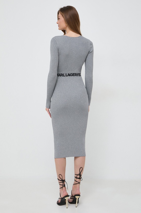 Karl Lagerfeld sukienka 240W1332 szary SS24