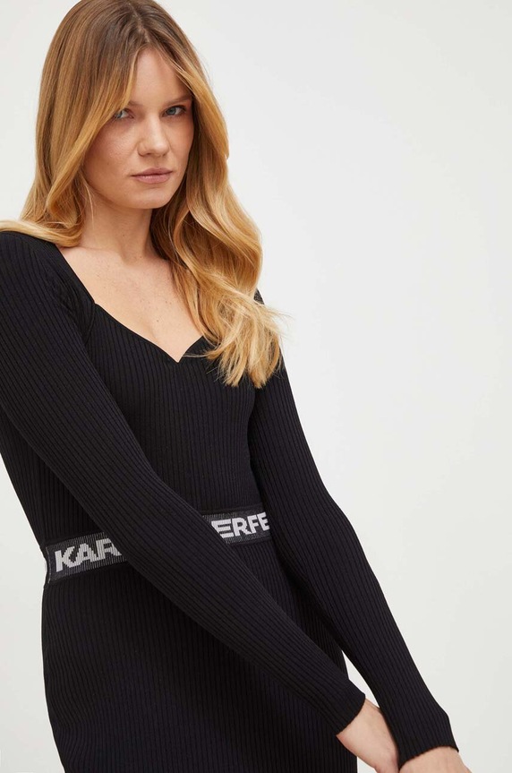 Šaty Karl Lagerfeld černá 240W1334