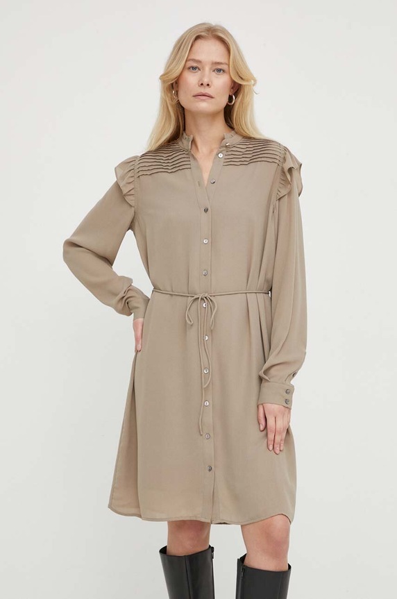 Bruuns Bazaar sukienka BBW3775 beżowy SS24