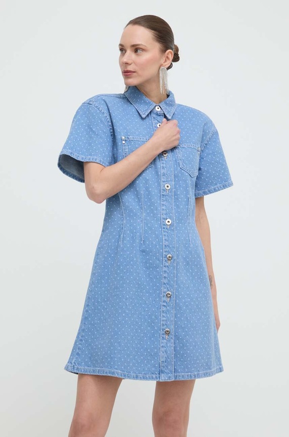 Custommade farmerruha Jamilah Dots gombolós kék 999449457