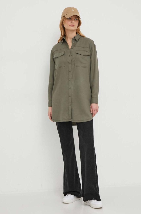 Pepe Jeans rochie Beate PL953443 verde SS24