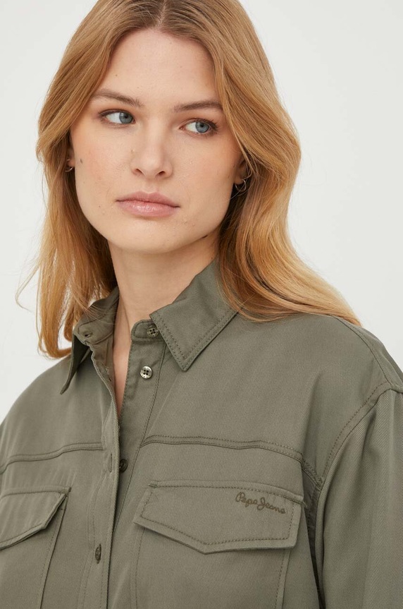 Pepe Jeans rochie Beate verde PL953443
