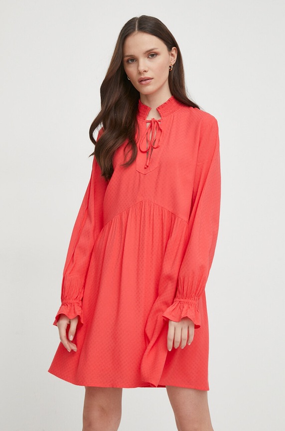 Šaty Pepe Jeans BEVERLY mini růžová PL953444