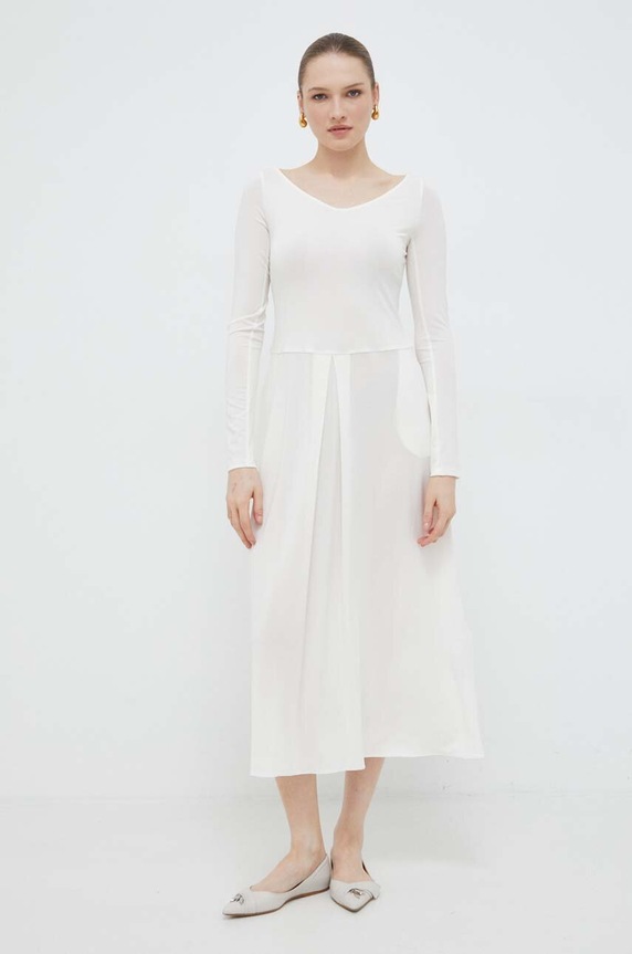 Šaty Max Mara Leisure midi bílá 2416621017600