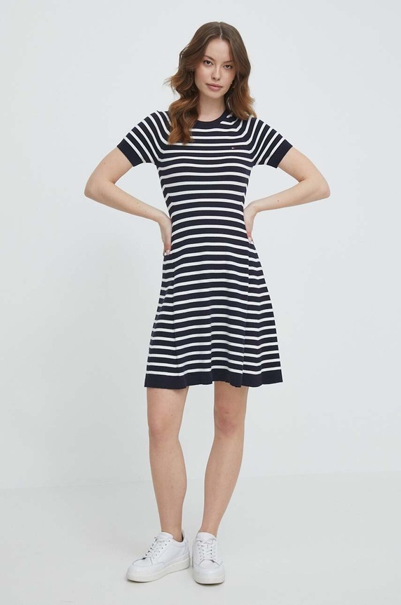 Tommy Hilfiger rochie WW0WW42461 bleumarin AW24