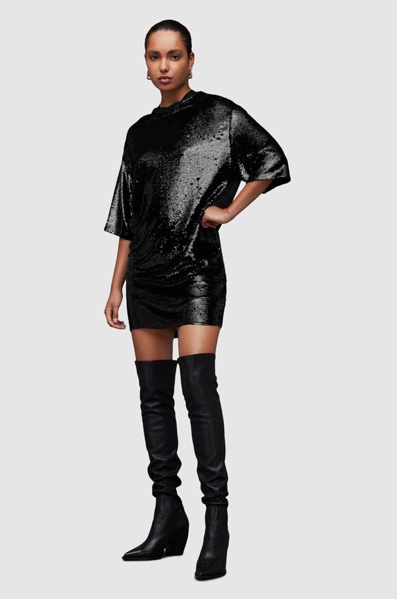 AllSaints sukienka Opal WD265Z czarny