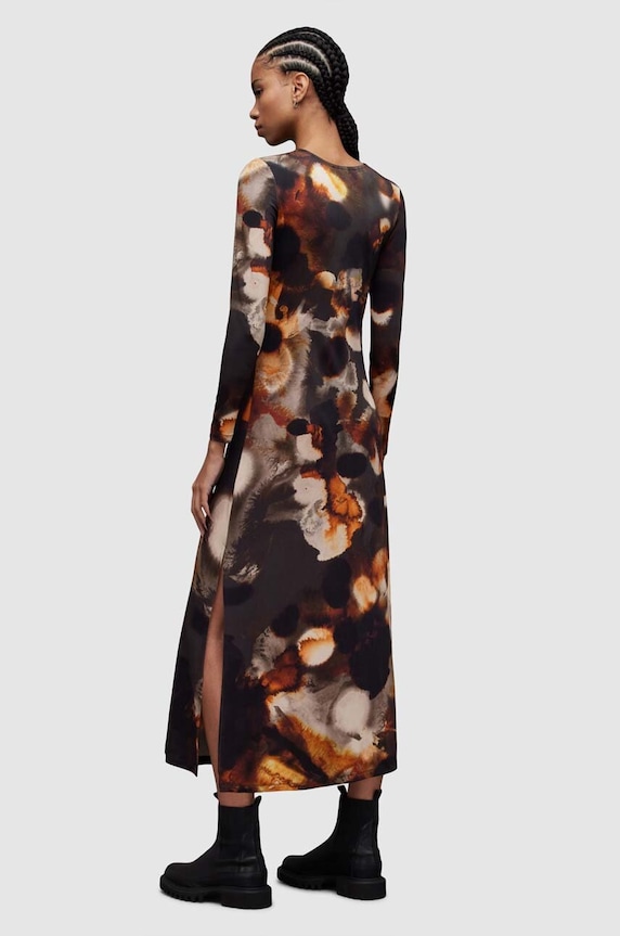 Odzież AllSaints sukienka Katlyn WD335Z brązowy