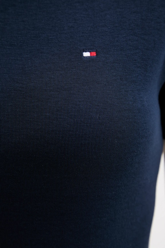 Tommy Hilfiger sukienka bawełniana WW0WW42721 niebieski